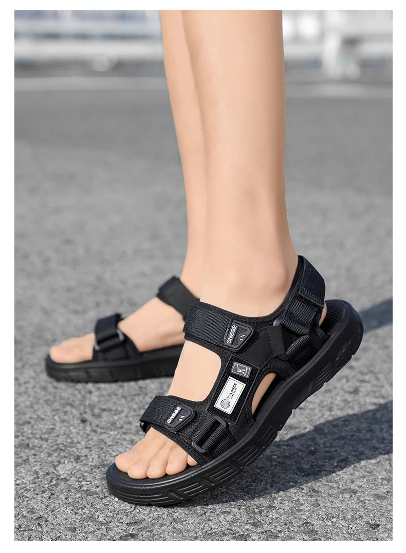 A Pair of Men's New Summer Casual Shoes, Fashionable Sports Trendy Wear-Resistant Sandals, Cool Beach Shoes