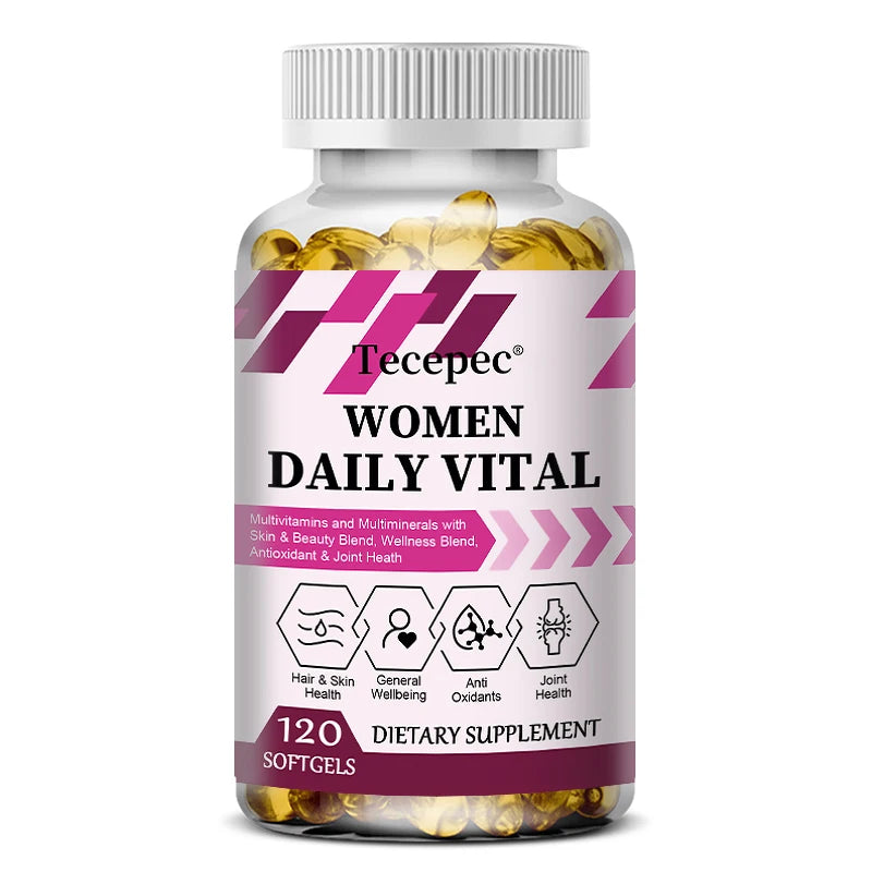 Multivitamin & Multimineral, Women's Daily Vitality Fitness, Supports Overall Health, Antioxidant & Joint Health, 120 Tablets