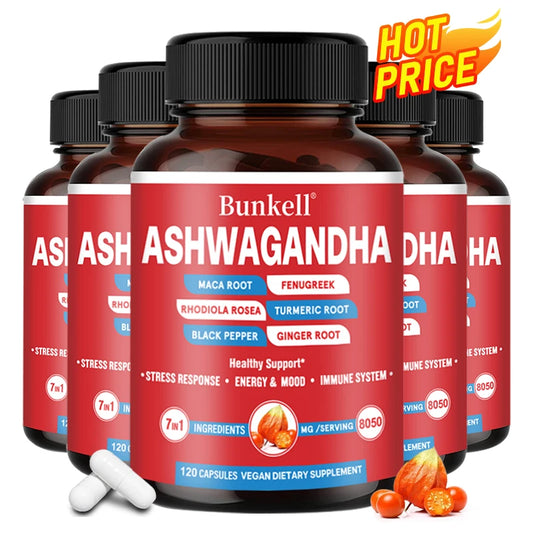 Ashwagandha - Helps with Muscle Growth, Relieves Stress and Mood, Supports Overall Health, Improves Endurance