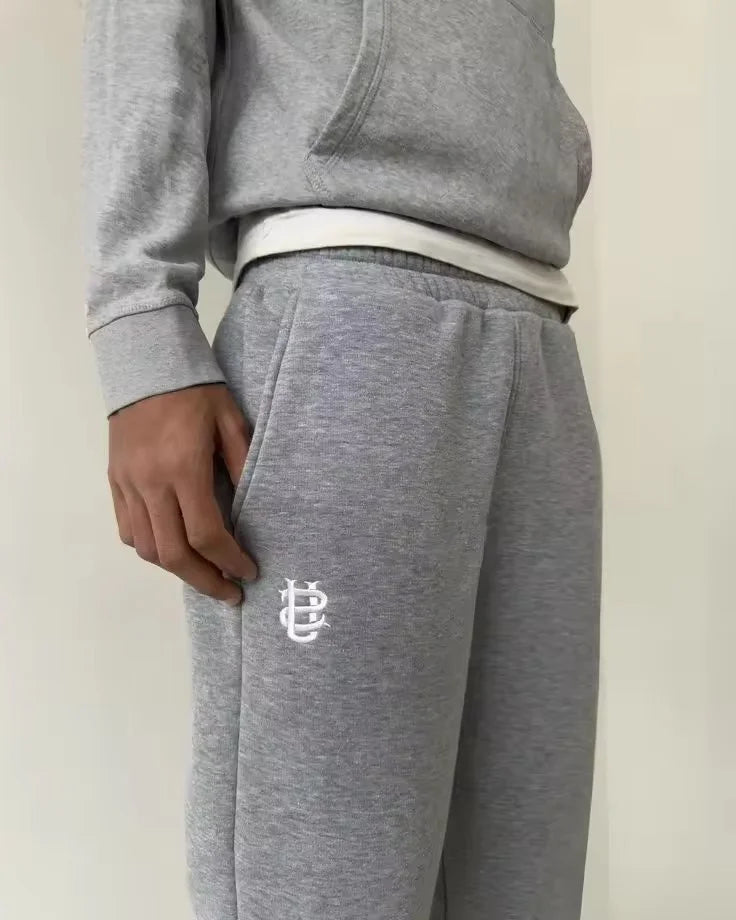 Y2K Letter Zipper Hoodie Men Women Harajuku Fashion Letter Embroidery Pants Retro Oversized Hoodie Sweatshirt Zipper 2pcs Sets