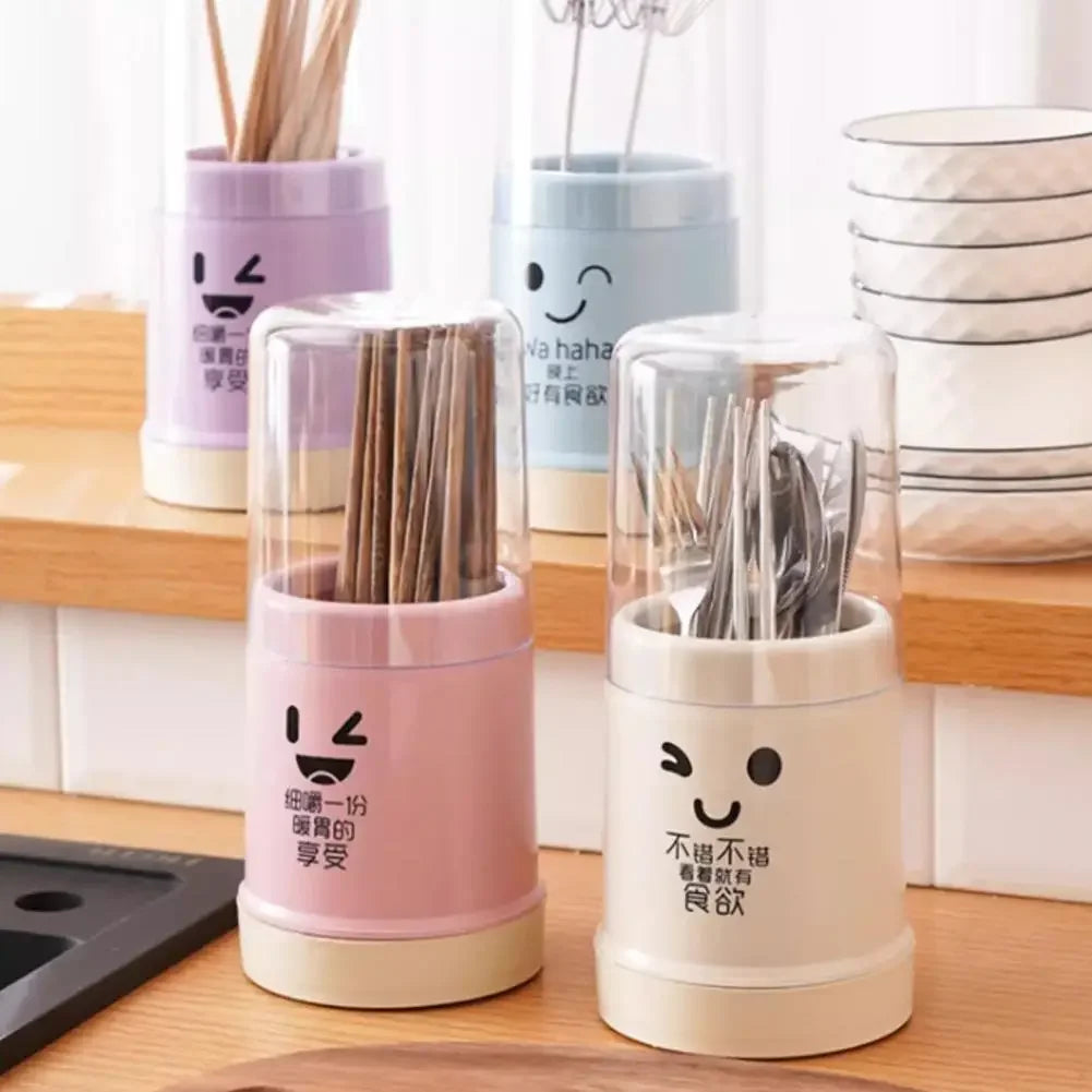 New Cute Kitchen Spoon Chopstick Storage Drying Drain Drainer Holder Shelf Accessories Box Home Rack Cutlery Basket Organiz H0Y1
