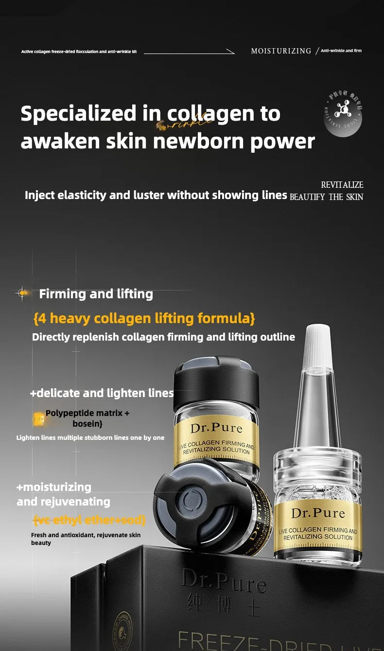 Collagen Peptide Anti-Wrinkle Freeze-dried powder- Firming, Lifting  Hydrating Face Kit for All Skin Types Beauty care product