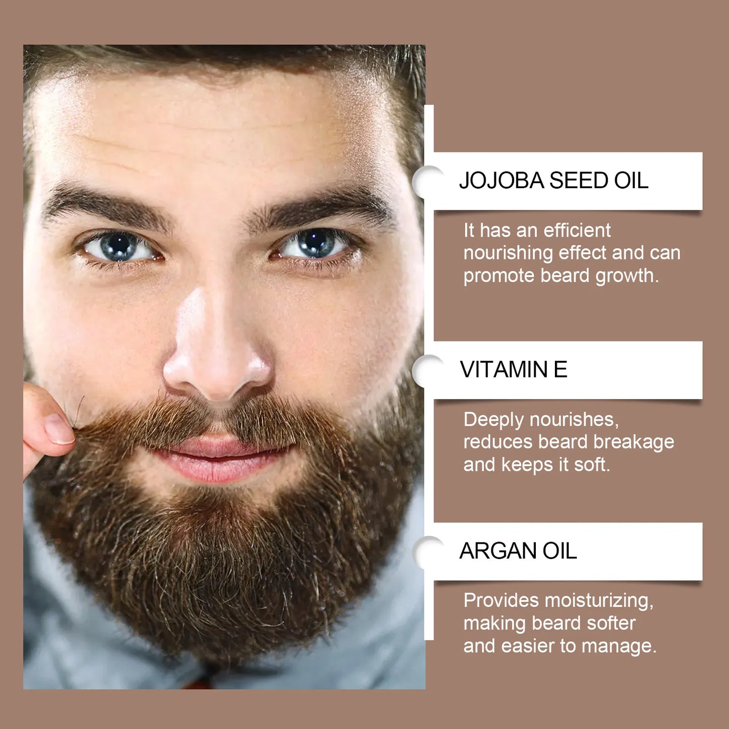 East Moon Argan Oils Beard Care Cleanser Deep cleansing Oil Control Reduce Friction Non irritating Keep Soften Beard Conditioner