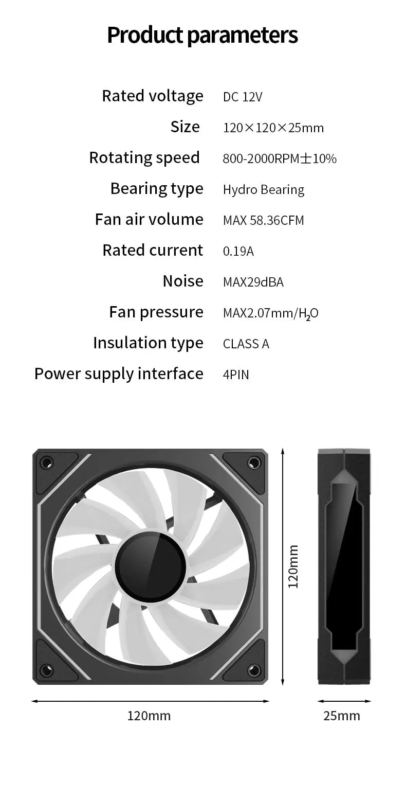 TEUCER Prism 4 PRO 3PCS PC Case Fan 120mm ARGB Cyclic Mirror Light Effect PWM 800-2000RPM CPU Cooler ventilador