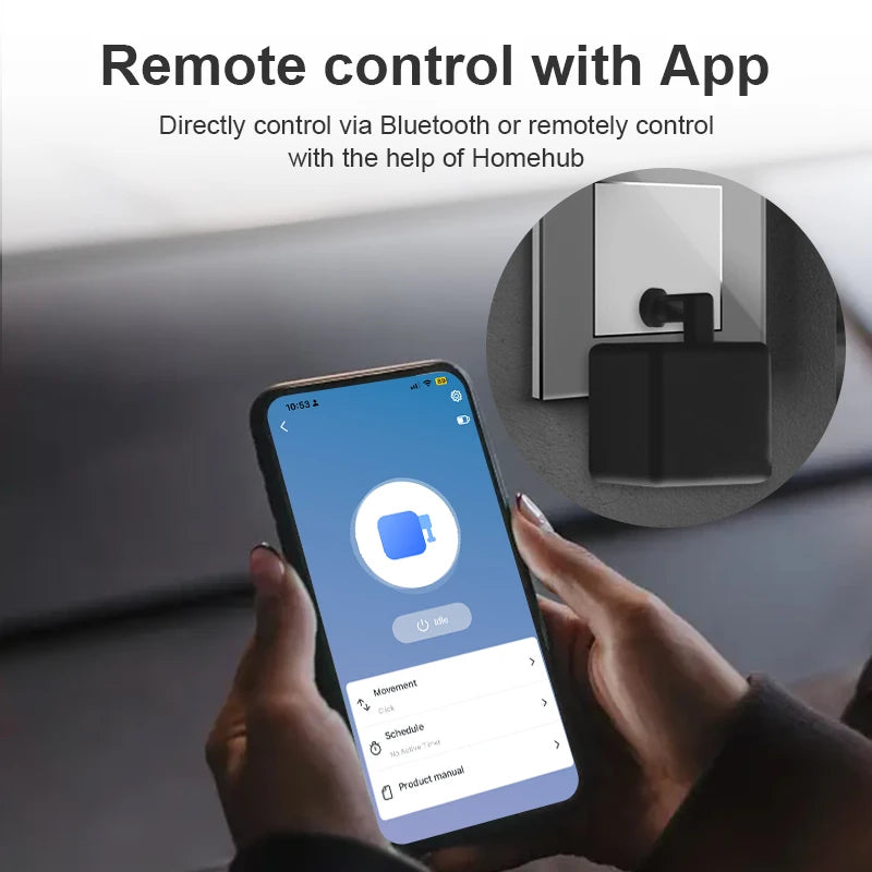 RSH Tuya Smart Fingerbot Switch Timer Control Bluetooth-compatible Smart Switch Fingert Robot Timer Voice Alexa Google Assistant