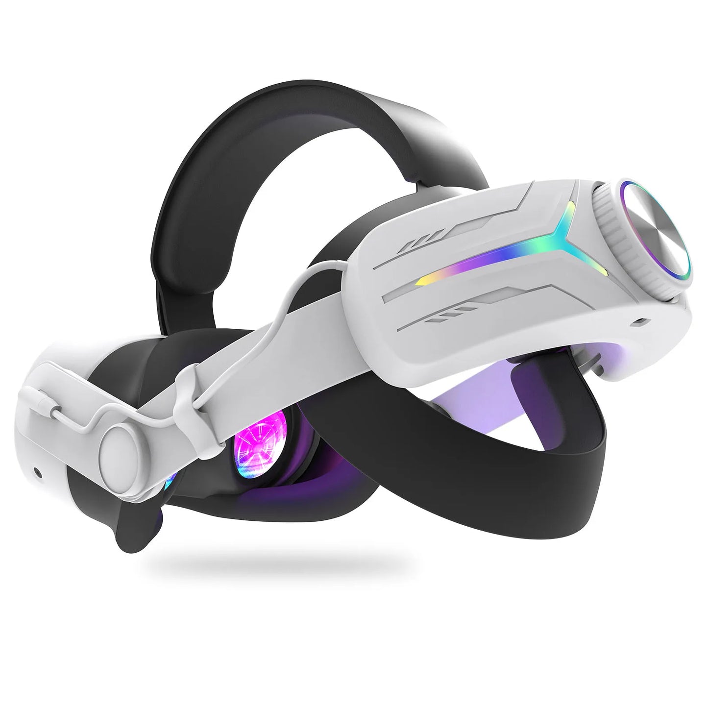 head strap with RGB Lights 12000mah Rechargeable Battery for Meta Quest 3/3S Gaming head strap VR Accessory Compatible