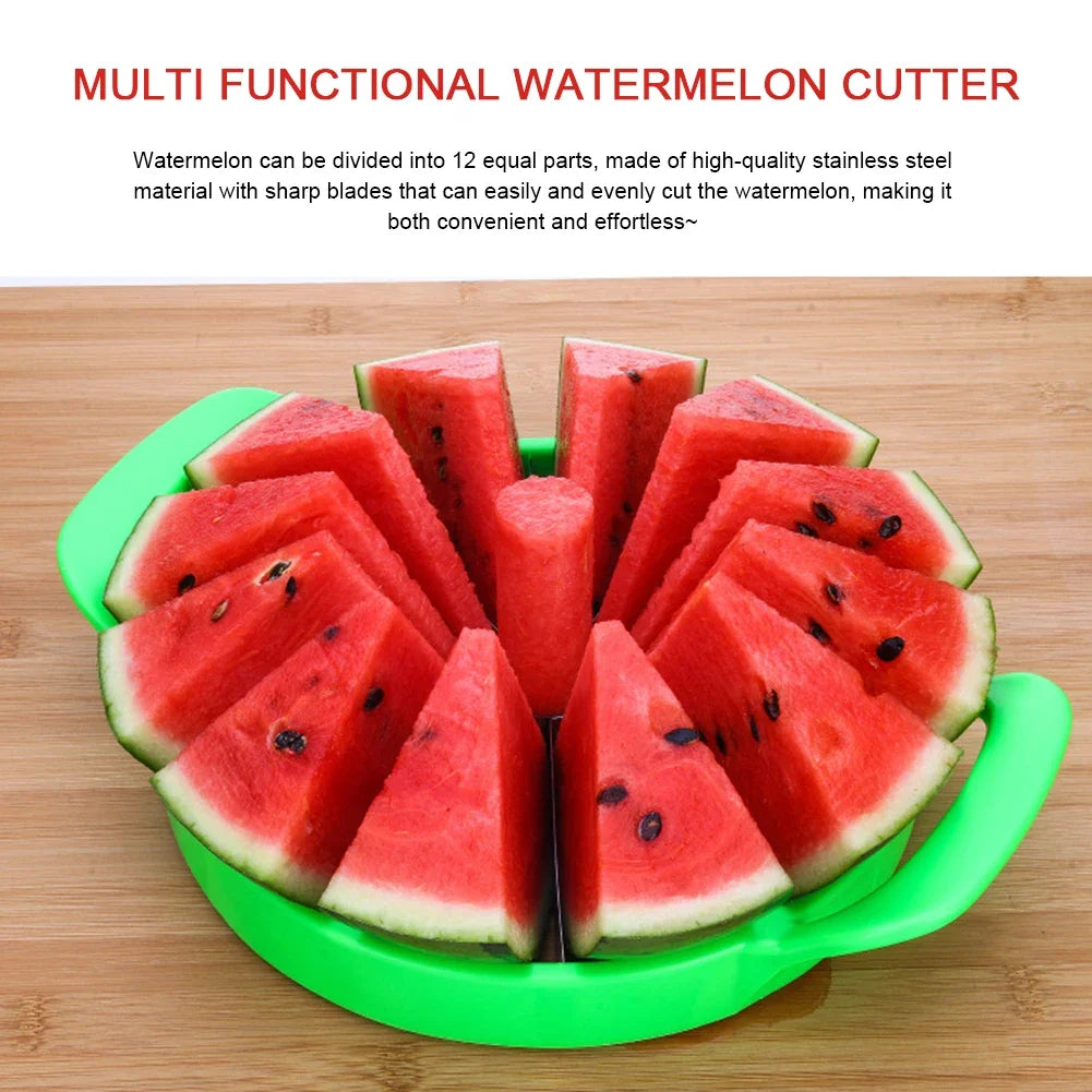 Manual Watermelon Slicers Cutter Stainless Steel Creative Labor-Saving Fruit Slicing Tool Large Fruit Dividers Kitchen Gadgets