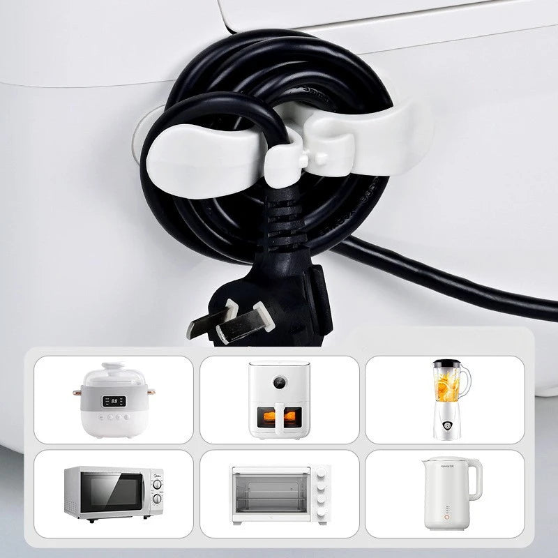 2/4/8PCS Cord Winder Organizer for Kitchen Appliance Cord Wrapper Home Cable Management Clip Holder for Air Fryer Coffee Machine