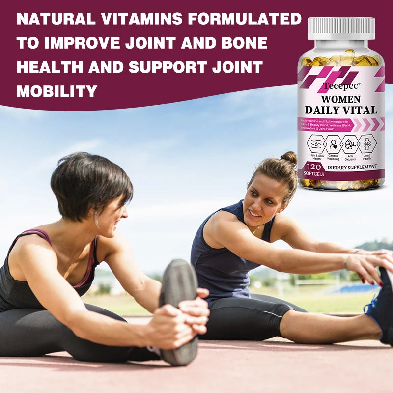 Multivitamin & Multimineral, Women's Daily Vitality Fitness, Supports Overall Health, Antioxidant & Joint Health, 120 Tablets