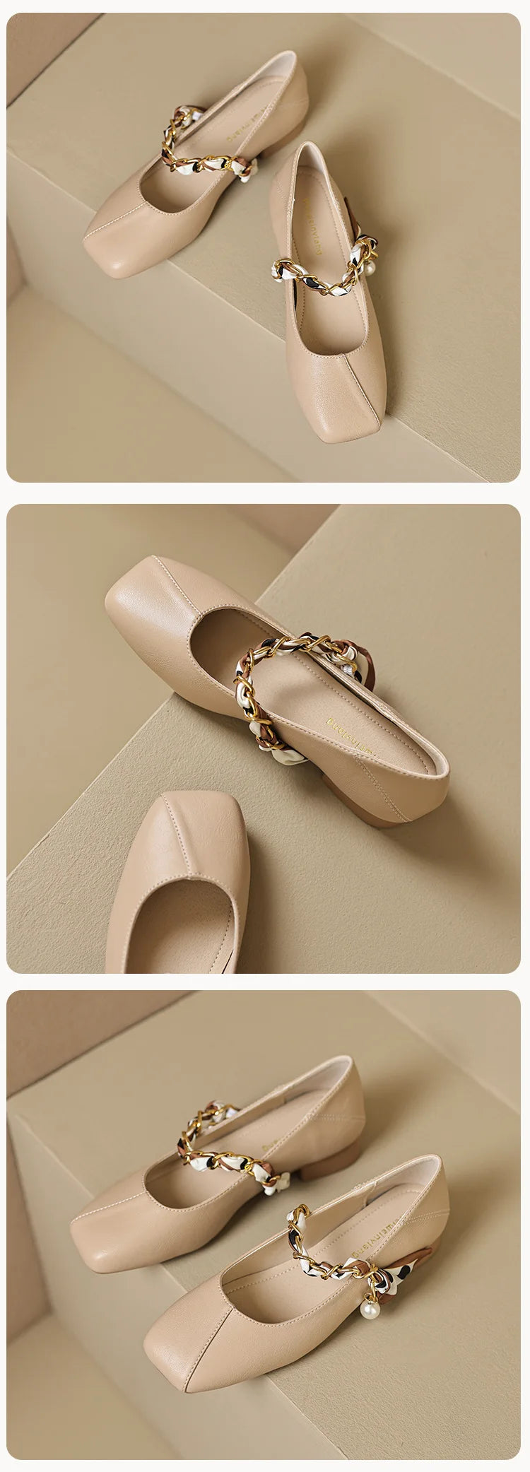 2023 spring and autumn women's shoes High heel Korean style fashion pearl design career and party wear Ladies Casual Mary Jane