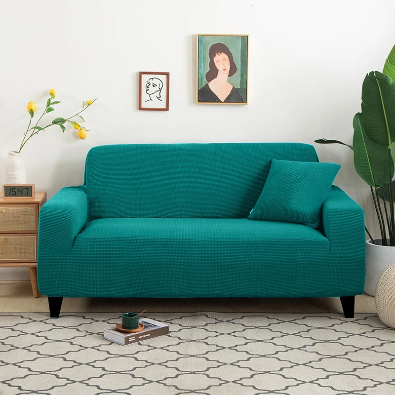 Sofa Cover Elastic For Living Room Home Jacquard Stretch  Slipcovers  Corner Couch Covers 1/2/3/4 Seater L Shape Free Shopping