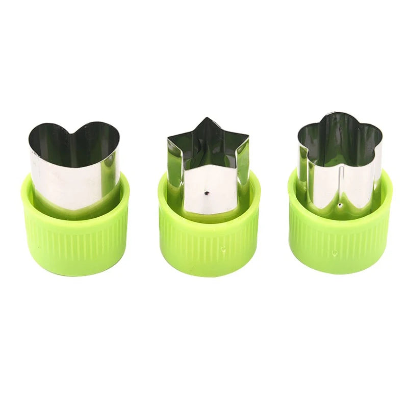 Heart Shape Vegetables Cutter Plastic Handle Cookie Cutters Sandwiches Cutter Stainless Steel Fruit Cutting Die Kitchen Gadgets