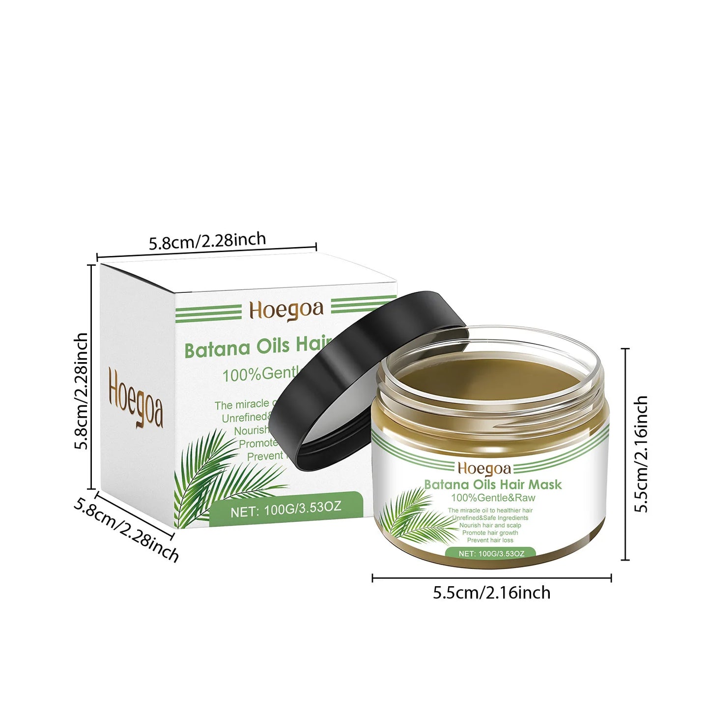100% Pure Organic Hair Mask Batana Oil Hair Growth Oil Natural Treatment Nourishing Reduce Hair Loss Anti-Breakage Hair Products