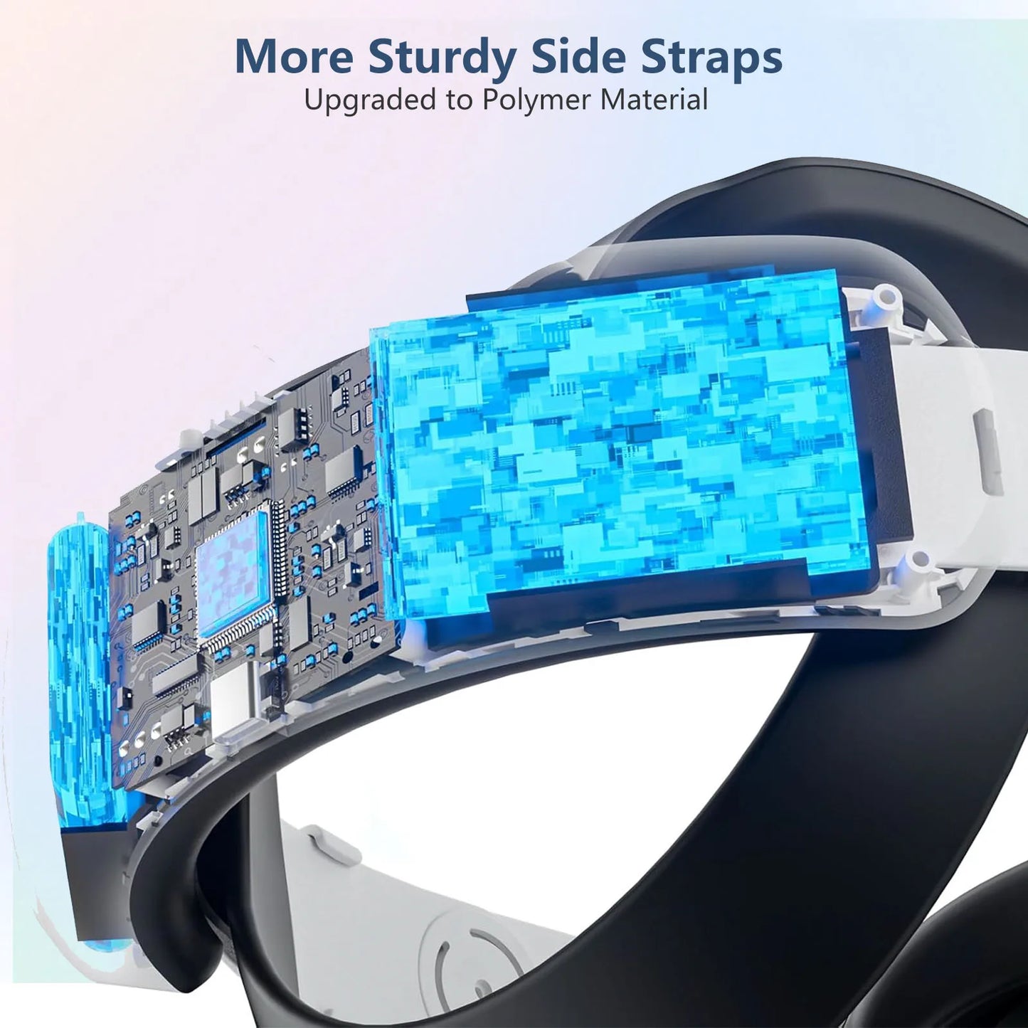 head strap with RGB Lights 12000mah Rechargeable Battery for Meta Quest 3/3S Gaming head strap VR Accessory Compatible