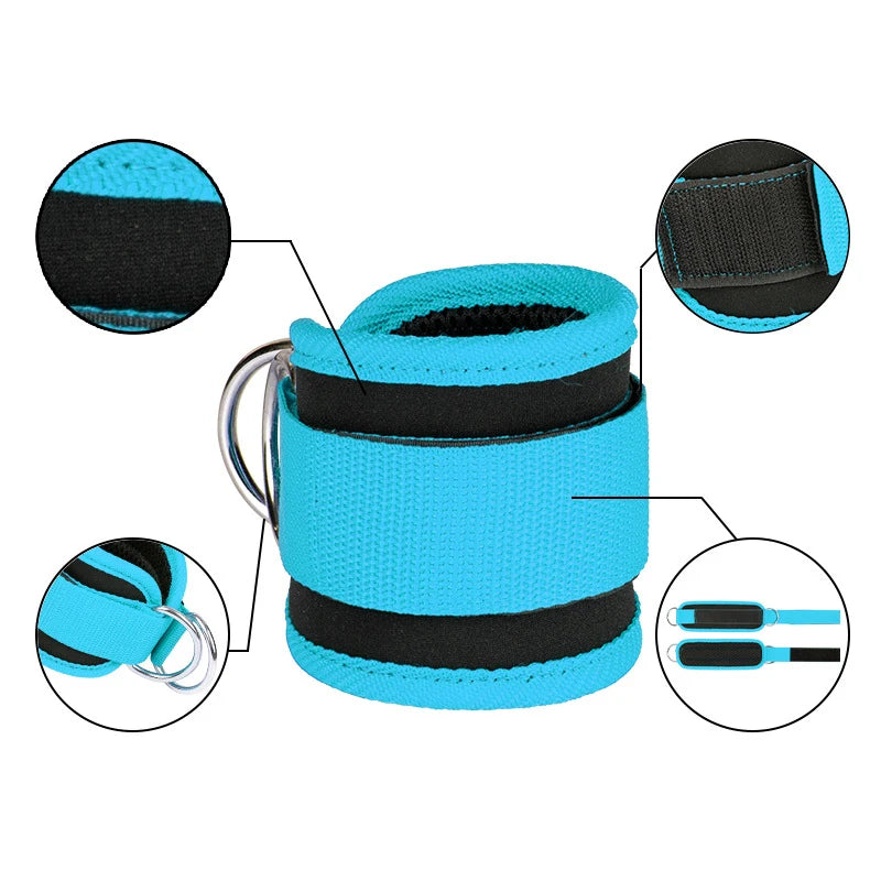 TPE Resistance Bands Ankle Straps Fitness Set D-Ring Support Ankle Cuffs Yoga Gym Equipment Guard Leg Strength Safety Extensions