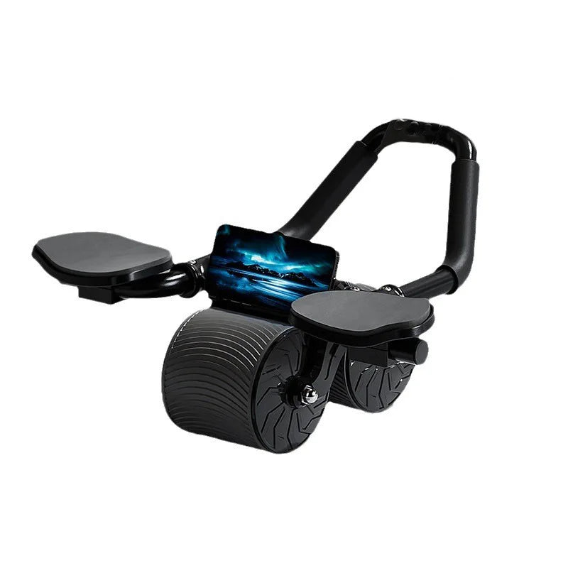 Abdominal Wheel Roller abs Workout Equipment Machine for Gym Automatic Rebound Elbow Support Fitness Sports With Phone Holder