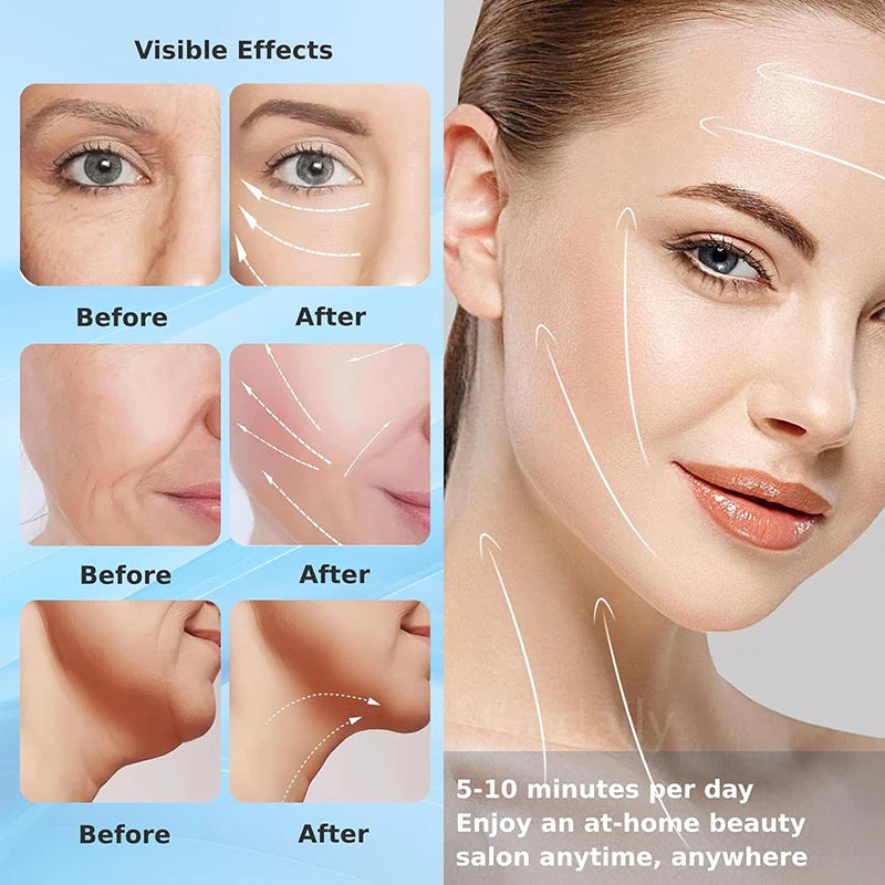 7 Colors Anti Wrinkle Facial Massager Neck Face Beauty Device Skin Tighten Lift Device