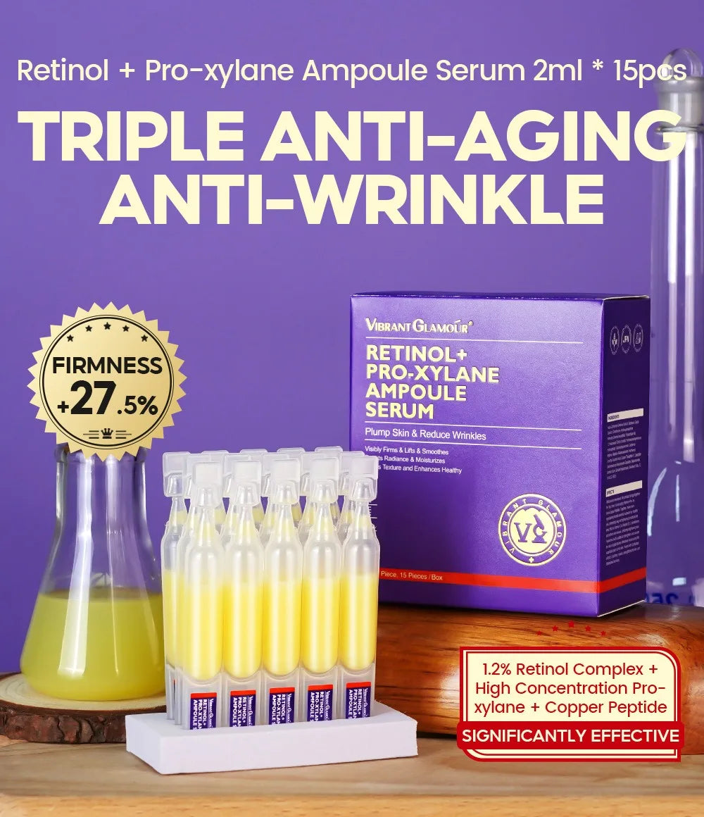 Retinol + Pro-xylane Ampoule serum  Repairs Strengthens The Skin And Diminishes Fine Lines Face Beauty Skin Care 15pcs
