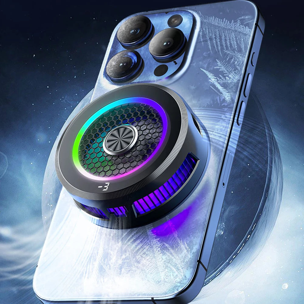15W Extreme Cooling Phone Cooler with Ice Generation, Semiconductor Phone Cooler, Magnetic & Clip-on for iPhone/Xiaomi/VIVO/OPPO