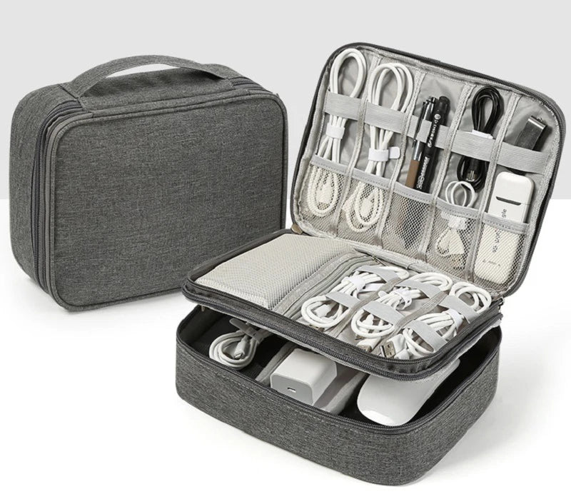 Travel Cable Bag Waterproof Digital USB Charger Storage Bag Portable Office Charging Line Wire Organizer Travel Cable Organizer