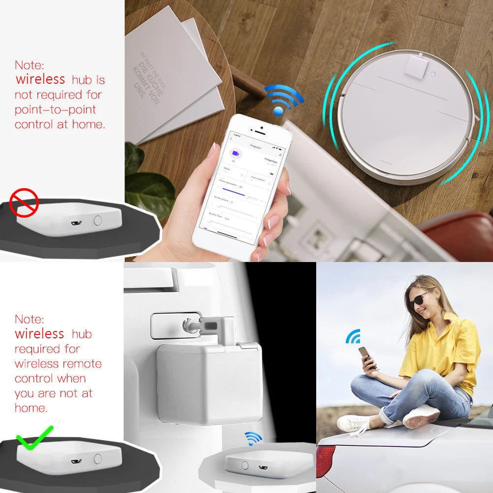 RSH Tuya Smart Fingerbot Switch Timer Control Bluetooth-compatible Smart Switch Fingert Robot Timer Voice Alexa Google Assistant