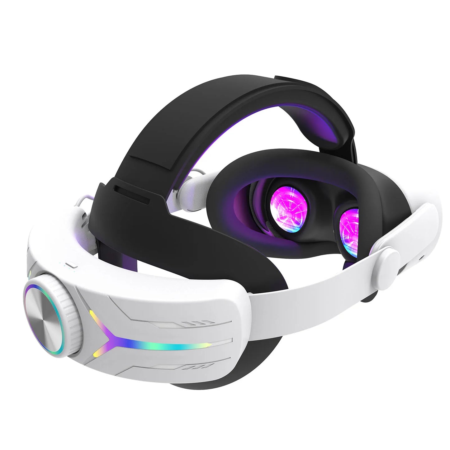 head strap with RGB Lights 12000mah Rechargeable Battery for Meta Quest 3/3S Gaming head strap VR Accessory Compatible