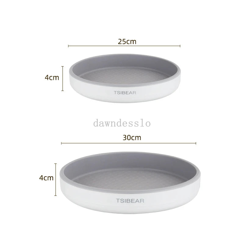 360° Rotation Spice Rack Organizer Cabinet Turntable Seasoning Holder Kitchen Storage Tray for Kitchen Bathroom Refrigerator