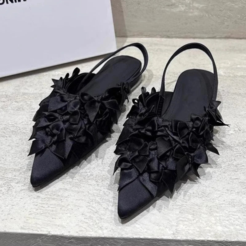 Pointed Toe Women Sandals Flats Elegant Slippers Sexy Fashion Woman Shoes 2025 Summer Flip Flops Dress Luxury Zapatos De Mujer