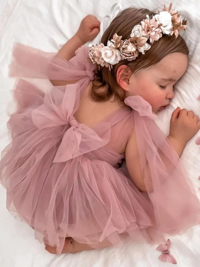 Summer Baby Romper Set Lace Polka Dots Toddler Princess Dress  Infant Girls Bodysuit Baby Onesies 0-24 M