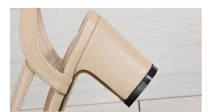 New Pointed Toe Sandals Fashion Low Square Heels Flat Shoes Korean Color Matching Party Ladies Shoes Chaussure Femme 2024