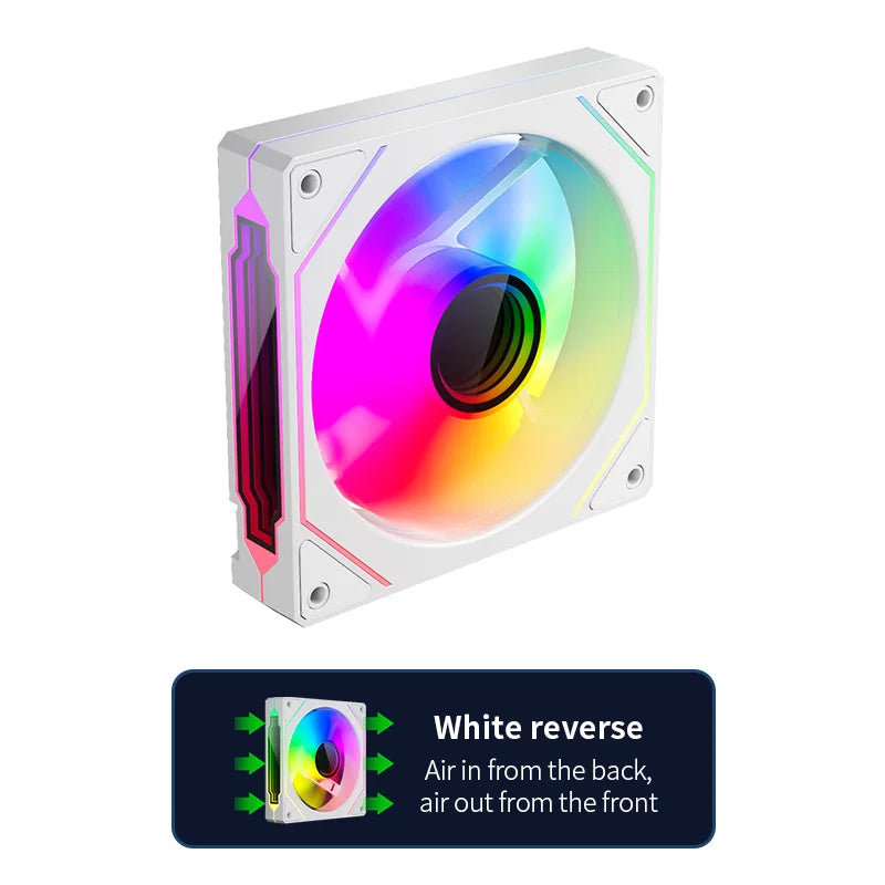 TEUCER Prism 4 PRO 3PCS PC Case Fan 120mm ARGB Cyclic Mirror Light Effect PWM 800-2000RPM CPU Cooler ventilador