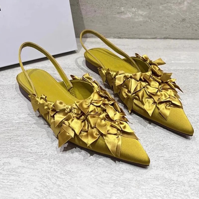 Pointed Toe Women Sandals Flats Elegant Slippers Sexy Fashion Woman Shoes 2025 Summer Flip Flops Dress Luxury Zapatos De Mujer