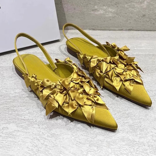 Pointed Toe Women Sandals Flats Elegant Slippers Sexy Fashion Woman Shoes 2025 Summer Flip Flops Dress Luxury Zapatos De Mujer