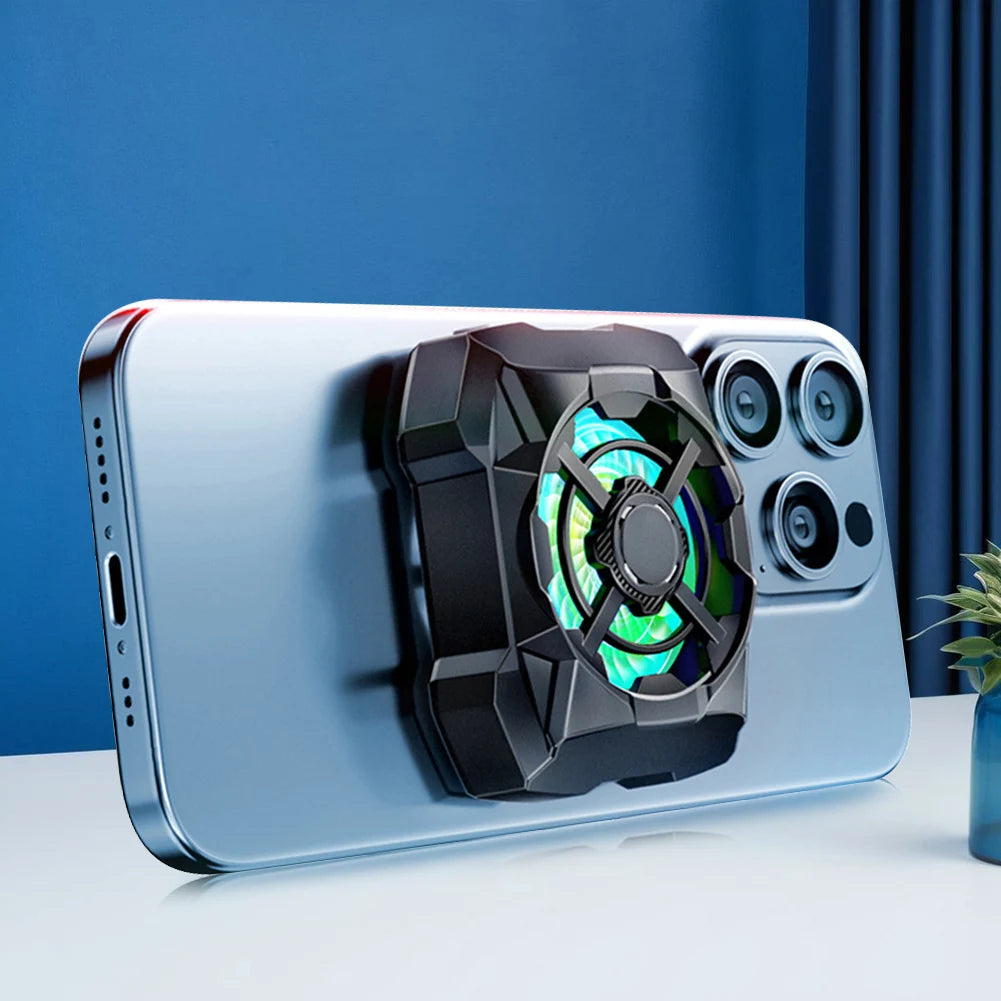 Portable Phone Cooler Rechargeable 3 Speeds Adjustable Mobile Phone Radiator Wireless Magnetic for Playing Games Watching Videos