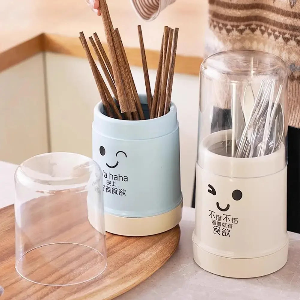 New Cute Kitchen Spoon Chopstick Storage Drying Drain Drainer Holder Shelf Accessories Box Home Rack Cutlery Basket Organiz H0Y1