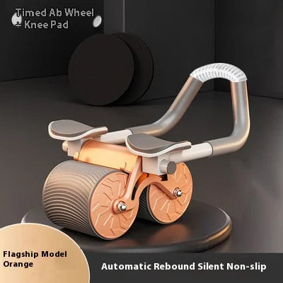 Abdominal Wheel Roller abs Workout Equipment Machine for Gym Automatic Rebound Elbow Support Fitness Sports With Phone Holder