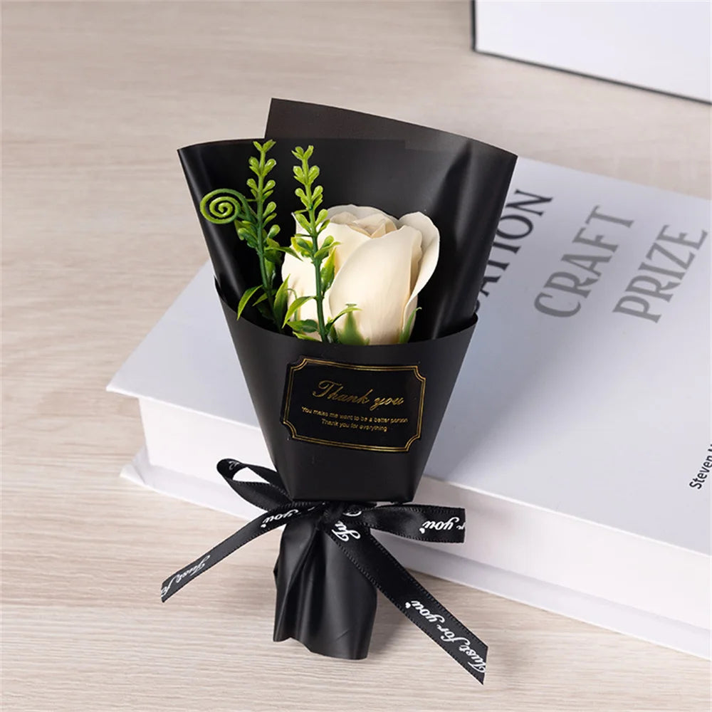 Mini Rose Soap Flower Bouquet Artificial Flowers Home Wedding Decorations Valentine'S Day New Year Birthday Gift Thanksgiving