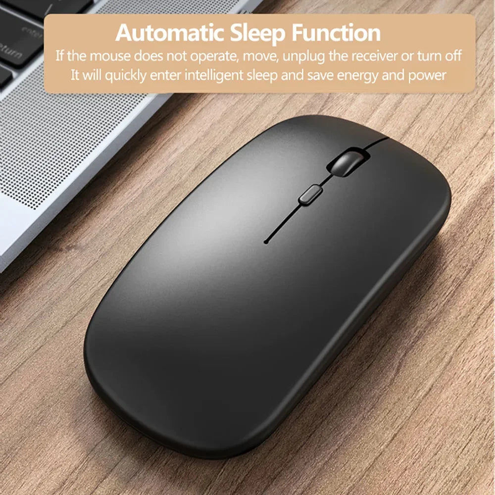 2025New Bluetooth Wireless Mouse USB Optical Rechargeable Mouse for Computer Laptop PC Macbook Gaming Mouse Gamer 2.4GHz 1600DPI