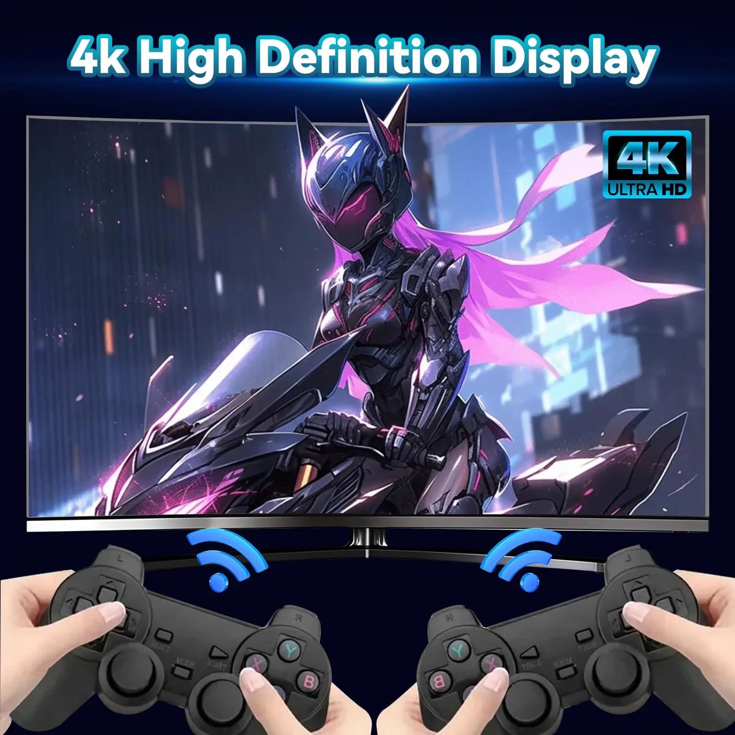 2025 New Retro Game Console, Nostalgia Gaming Stick, Classic Video Games with 4K HD, 20,000+ Games, Upgraded Dual 2.4G Wireless