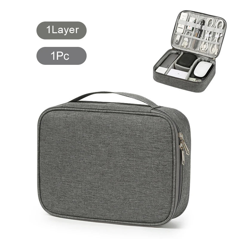 Travel Cable Bag Waterproof Digital USB Charger Storage Bag Portable Office Charging Line Wire Organizer Travel Cable Organizer