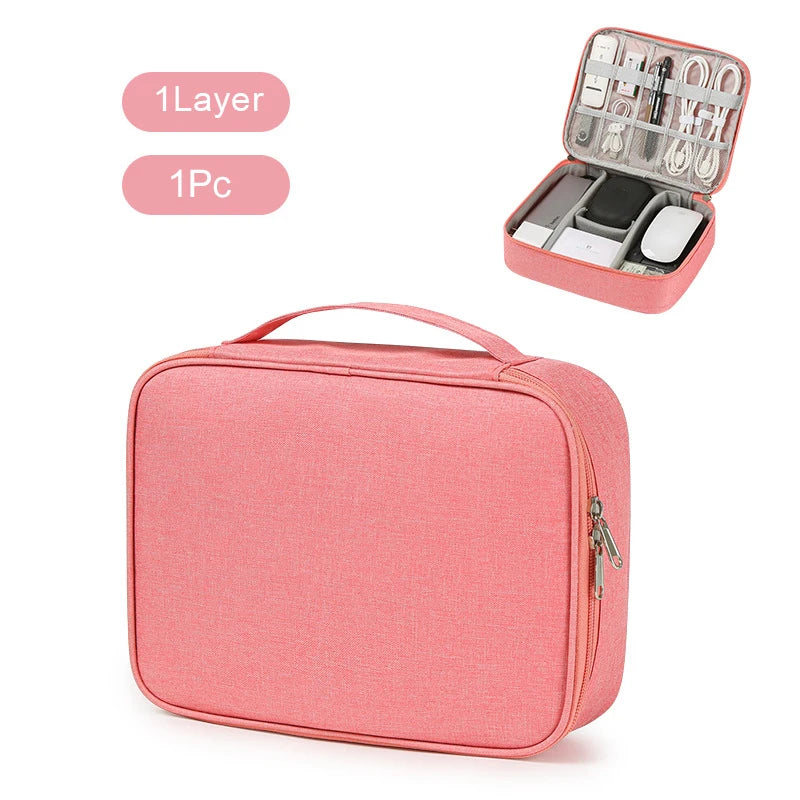 Travel Cable Bag Waterproof Digital USB Charger Storage Bag Portable Office Charging Line Wire Organizer Travel Cable Organizer