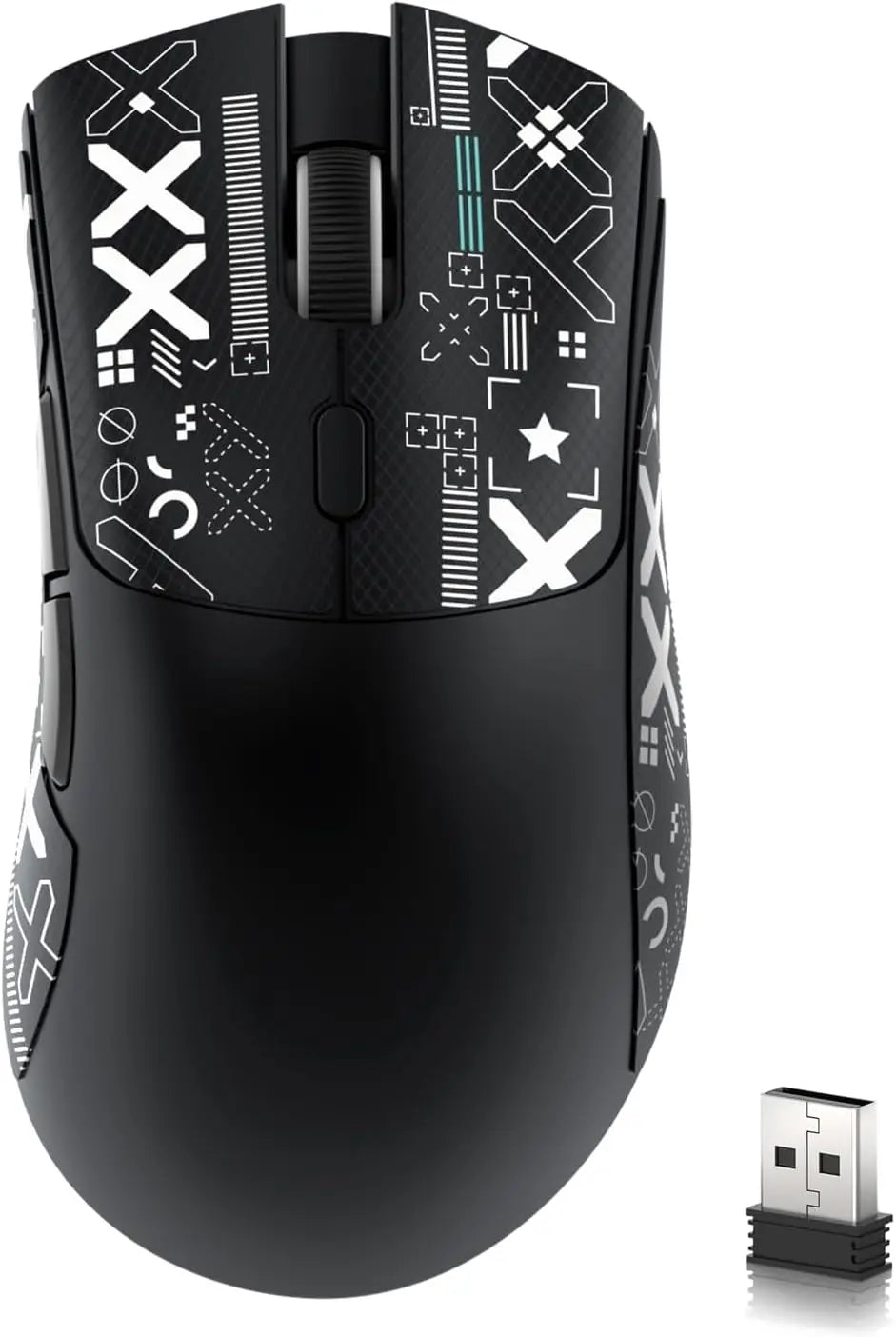 Original ATTACK SHARK R1 Wireless Gaming Mouse,Tri-Mode Connection (2.4G/Wired/BT5.2),55g Lightweight, for PC/Laptop/Win/Mac