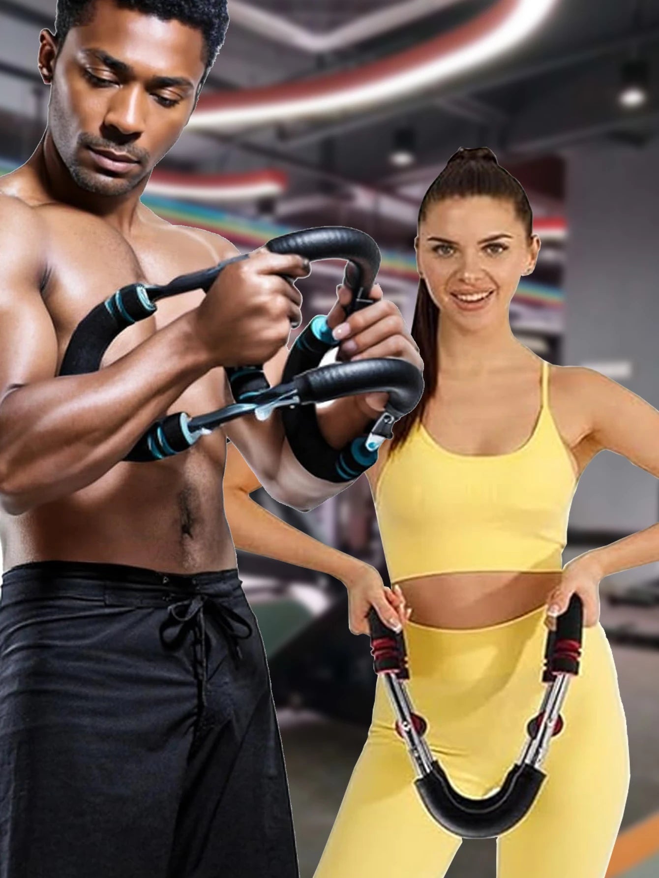 Adjustable Arm Trainer 3 Levels Detachable Chest Training Twister Home Workout Equipment Upper Body Strength Training