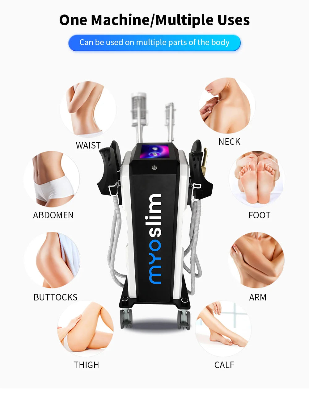 15 Tesla 6500W roller MYOSlim Neo muscle energy weight loss machine HI-EMT facial shaping machine SPA device