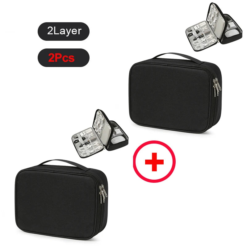 Travel Cable Bag Waterproof Digital USB Charger Storage Bag Portable Office Charging Line Wire Organizer Travel Cable Organizer