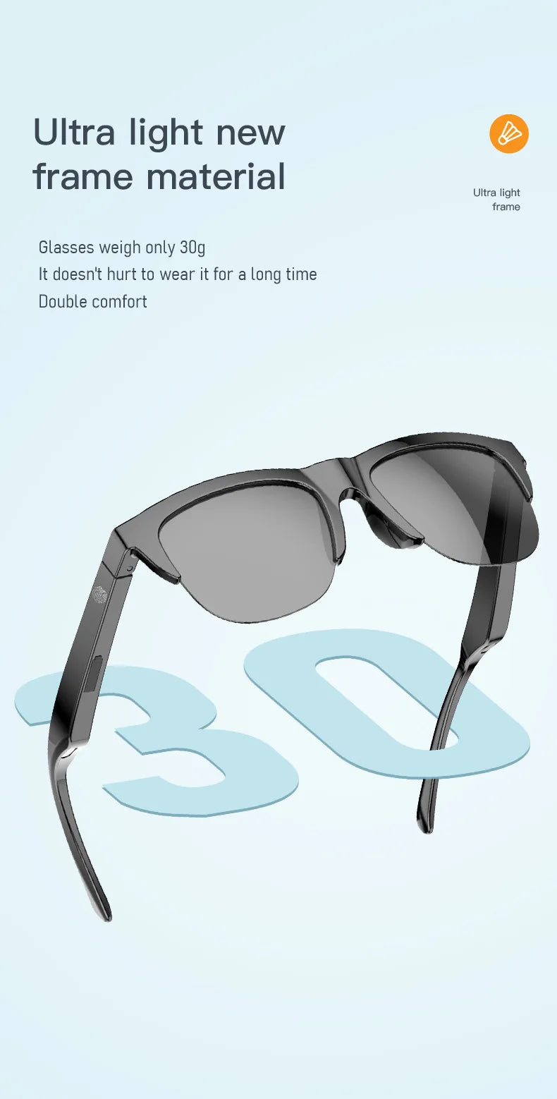 Xiaomi Smart Sunglasses Glasses Bluetooth Call Outdoor Sports Headphones HIFI Blue Light Waterproof Anti-UV For Men And Women