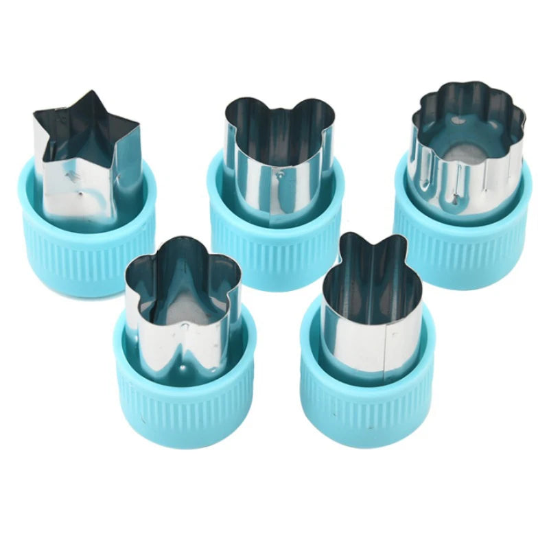 Heart Shape Vegetables Cutter Plastic Handle Cookie Cutters Sandwiches Cutter Stainless Steel Fruit Cutting Die Kitchen Gadgets