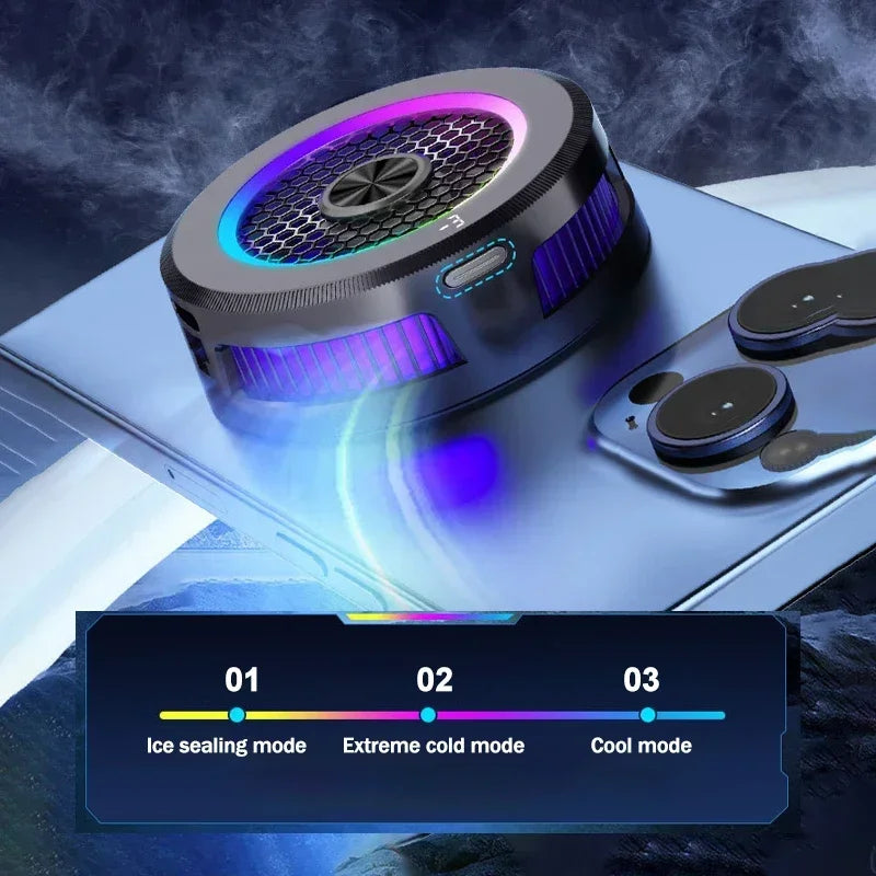 15W Extreme Cooling Phone Cooler with Ice Generation, Semiconductor Phone Cooler, Magnetic & Clip-on for iPhone/Xiaomi/VIVO/OPPO