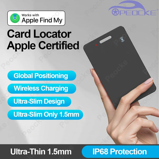 Smart Wallet Tracker Card Bluetooth Tracker for Apple Find My Device App Key Luggage Finder Pet Locator Tag Wireless Charge IP67