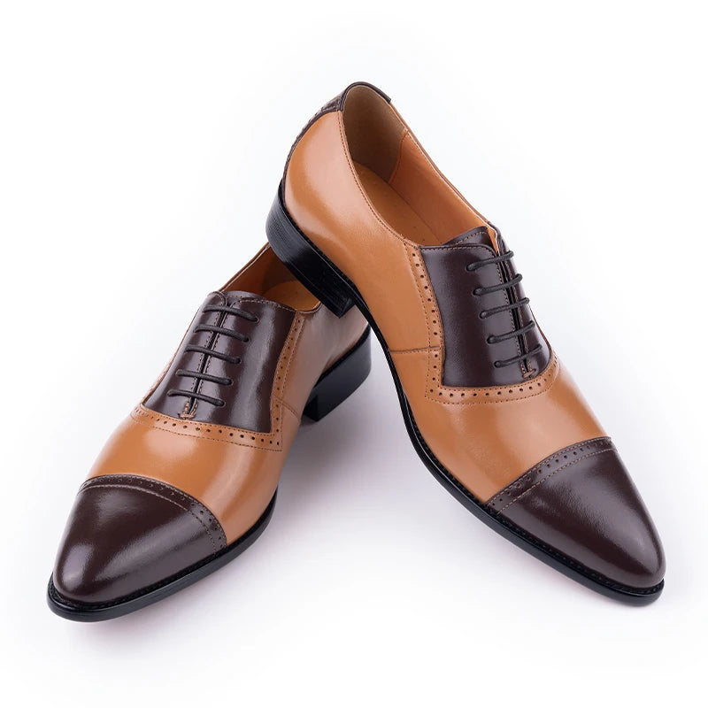 Business Versatile Lace-Up Fashion Dress Shoes Formal Office Casual Breathable Men Suit Footwear Oxford Style New Arrival Design
